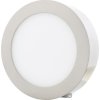 Chromový kruhový přisazený LED panel 166mm (Barva světla Teplá bílá, Výkon 12W)