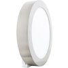 Chromový kruhový přisazený LED panel 225mm (Barva světla Teplá bílá, Výkon 18W)