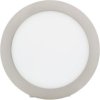 Chromový kruhový přisazený LED panel 225mm (Barva světla Teplá bílá, Výkon 18W)