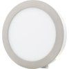 Chromový kruhový přisazený LED panel 225mm (Barva světla Teplá bílá, Výkon 18W)