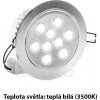 LED vestavné bodove svítidlo 9x 1W teplá bílá