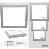 Chromový přisazený LED panel 300x300mm (Barva světla Denní bílá, Výkon 25W)
