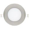 Chromový kruhový vestavný LED panel 120mm (Barva světla Denní bílá, Výkon 6W)