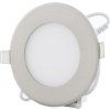 Chromový kruhový vestavný LED panel 120mm (Barva světla Denní bílá, Výkon 6W)