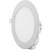 Chromový kruhový vestavný LED panel 166mm (Barva světla Teplá bílá, Výkon 12W)