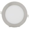 Chromový kruhový vestavný LED panel 166mm (Barva světla Teplá bílá, Výkon 12W)