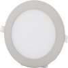 Chromový kruhový vestavný LED panel 166mm (Barva světla Teplá bílá, Výkon 12W)