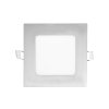 Chromový vestavný LED panel 120x120mm (Barva světla Teplá bílá, Výkon 6W)
