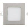 Chromový vestavný LED panel 120x120mm (Barva světla Teplá bílá, Výkon 6W)