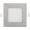 Chromový vestavný LED panel 120x120mm (Barva světla Teplá bílá, Výkon 6W)