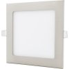 Chromový vestavný LED panel 166x166mm (Barva světla Teplá bílá, Výkon 12W)