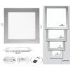 Chromový vestavný LED panel 166x166mm (Barva světla Teplá bílá, Výkon 12W)