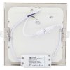 Chromový vestavný LED panel 166x166mm (Barva světla Teplá bílá, Výkon 12W)