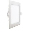 Chromový vestavný LED panel 166x166mm (Barva světla Teplá bílá, Výkon 12W)