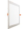 Chromový vestavný LED panel 300x300mm (Barva světla Teplá bílá, Výkon 25W)