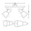 LED burlap svítidlo bodove nikl 2x5W 50232/17/E7 Massive