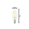 170459 1 led zarovka e14 dimf4w c35 filament tepla bila