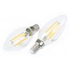 LED žárovka E14 DIMF4W C35 Filament teplá bílá