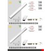 176717 6 led svitidlo alba 30w 120cm stribrne ip44 denni bila