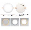 Bílý vestavný LED panel DUO