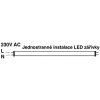 177134 15 led prachotesne teleso 2x 60cm led zarivka 9w studena bila