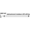 LED prachotěsné těleso + 2x 60cm LED zářivka 9W studená bílá