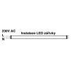 177974 3 led zarivka 150cm 24w smd gxlt mlecny kryt denni bila