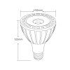 178112 2 led zarovka e27 par30 pw20 stmivatelna tepla bila 20w