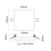 HZ18 LED panel čtverec 123x123mm