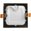 Černý vestavný LED panel 3W čtverec 85x85mm denní bílá