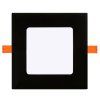 Černý vestavný LED panel čtverec 120x120mm (Barva světla Denní bílá, Stmívatelnost Nestmívatelný, Výkon 6W)