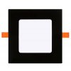 Černý vestavný LED panel čtverec 120x120mm