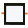 Černý vestavný LED panel 12W čtverec 170x170mm denní bílá