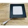 Černý vestavný LED panel 24W čtverec 300x300mm denní bílá