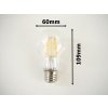 LED žárovka E27 DIMF8W FILAMENT, LED žárovka E27 DIMF8W FILAMENT 8W