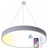 Závěsný Šedý LED designový panel kulatý (Barva světla Denní bílá, Výkon 24W 400mm)