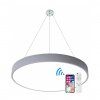 Závěsný Šedý LED designový panel kulatý (Barva světla Denní bílá, Výkon 24W 400mm)