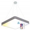 Závěsný Šedý LED designový panel hranatý (Barva světla Denní bílá, Výkon 24W 400x400mm)