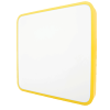 Závěsný Žlutý LED designový panel hranatý (Barva světla Denní bílá, Výkon 24W 400x400mm)
