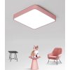 Růžový designový LED panel hranatý (Barva světla Denní bílá, Výkon 24W 400x400mm)