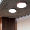 Šedý designový LED panel kulatý (Barva světla Denní bílá, Výkon 24W 400mm)