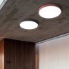 Šedý designový LED panel kulatý