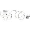 183235 7 sede led vestavne svitidlo decently r1 3w denni bila