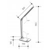 Šedá LED stolní lampička MASTER 10W s bezdrátovým nabíjením CCT