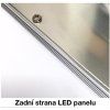 Stříbrný podhledový LED panel 600x600mm (Barva světla Teplá bílá, Stmívatelnost Stmívatelný, Výkon 45W)