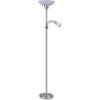 Bílá LED stojací lampa s chromovým stojanem (Barva světla Teplá bílá, Stmívatelnost Nestmívatelný, Výkon 15W)