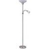 Bílá LED stojací lampa s chromovým stojanem (Barva světla Teplá bílá, Stmívatelnost Nestmívatelný, Výkon 15W)