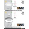 šedé LED stropní kulaté svítidlo 40W CCT 3000-6500K NEST