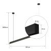 186111 1 bile linearni zavesne led svitidlo 120cm 48w denni bila