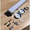 186114 stribrne linearni zavesne led svitidlo 120cm 48w denni bila
